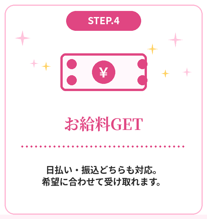 STEP4 お給料GET